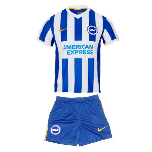 Heimtrikot Brighton Kinder 2021-2022 Günstige Fußballtrikots